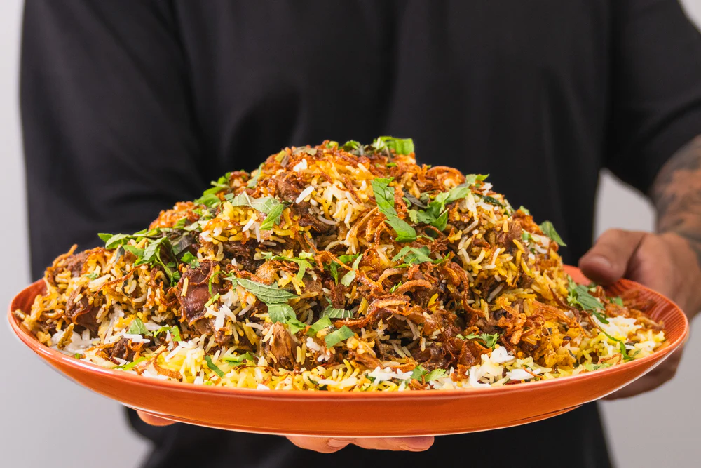 GOAT BIRYANI FAMILY PACK <br />(SERVES 2-4 PEOPLE)
